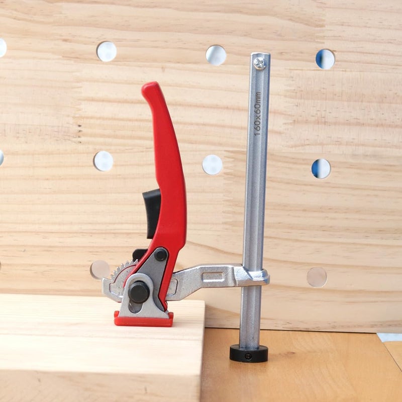 Tocool MFT Table Workbench Quick Ratchet Bench Dog Clamp 3/4 Inch Dog Hole Clamp Hold Down Clamp for Woodworking (2 Pack) - Image 5